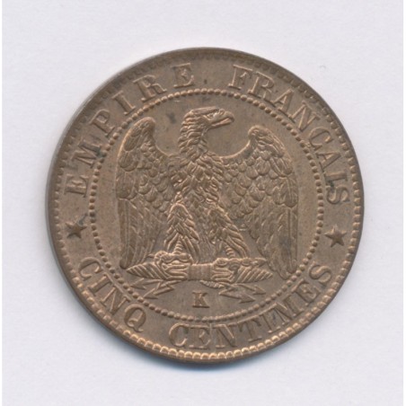 5 Centimes - 1862 K Bordeaux - Napoléon III Tête laurée - SUP