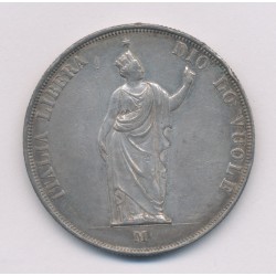 Italie - 5 Lire 1848 M Milan - Lombardie - argent - TTB+