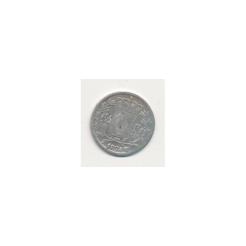 1/2 Franc Louis XVIII - 1824 W Lille
