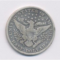 Etats-Unis - 1/2 Dollar Liberty - 1902 - argent - TB+ 2