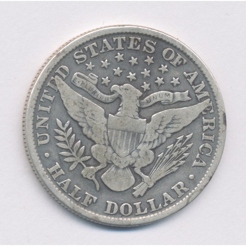 Etats-Unis - 1/2 Dollar Liberty - 1902 - argent - TB+