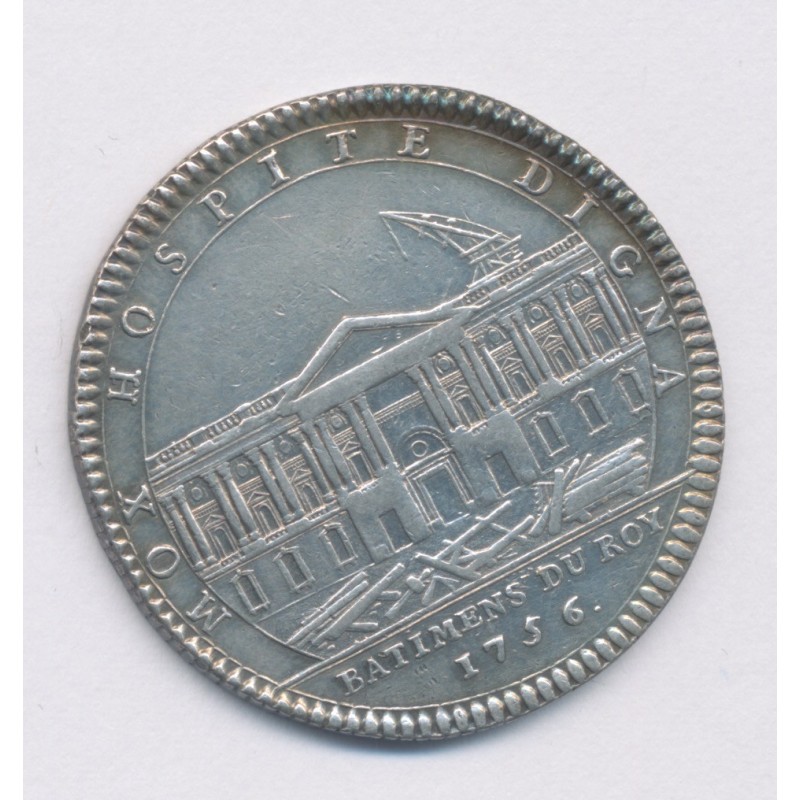Jeton - Louis XV - Batiments du roy - 1756 - argent - TTB