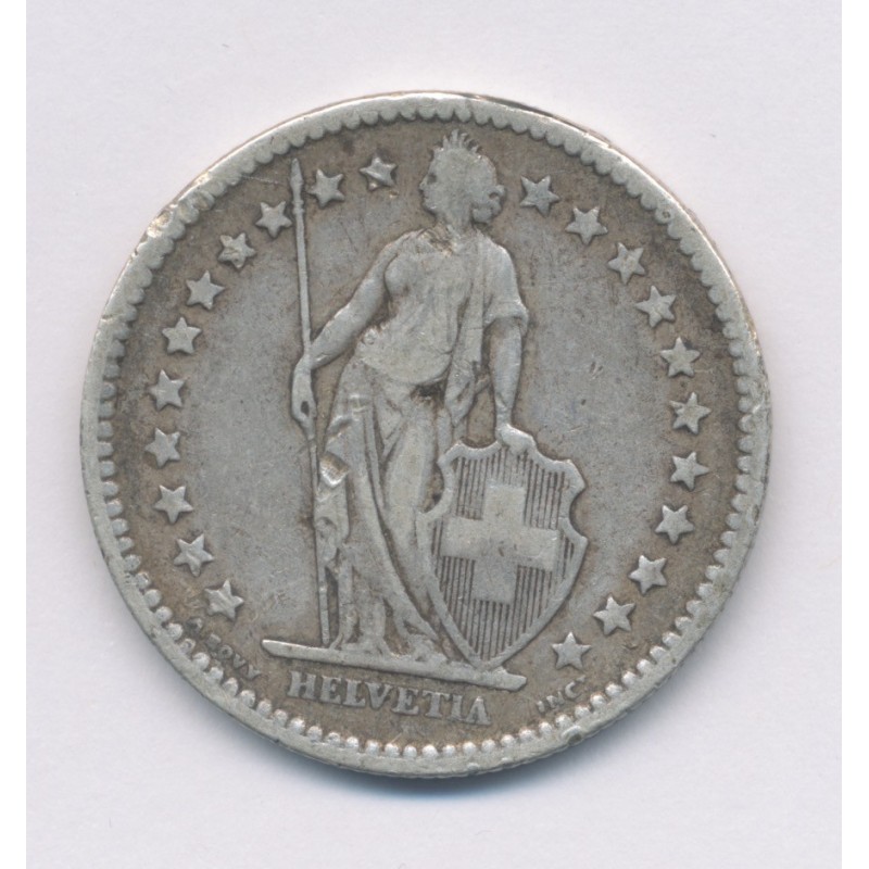 Suisse - 2 Francs - 1878 B Berne - argent - TB