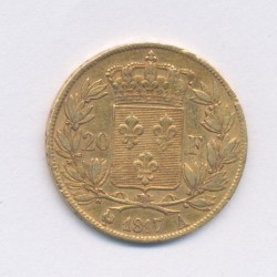 Louis XVIII - 20 Francs Or - 1817 A Paris - Buste nu - TB+ 2