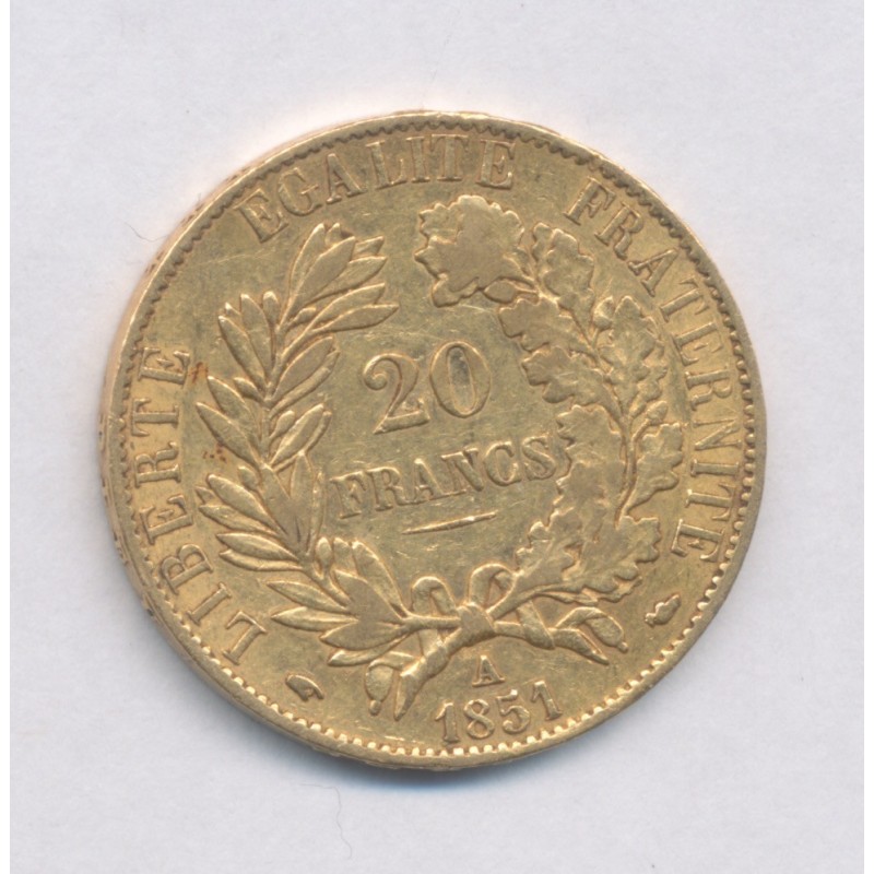 Cérès - 20 Francs Or - 1851 A Paris - TTB