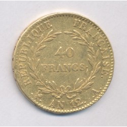 Bonaparte 1er consul - 40F Or - AN 12 Paris - TB+ 2