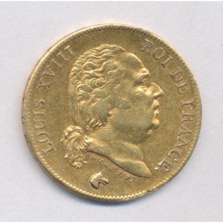 Louis XVIII - 40 francs Or - 1816 L Bayonne - TB+/TTB
