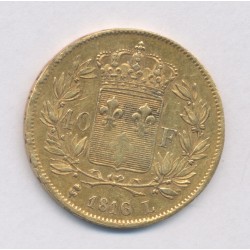Louis XVIII - 40 francs Or - 1816 L Bayonne - TB+/TTB 2