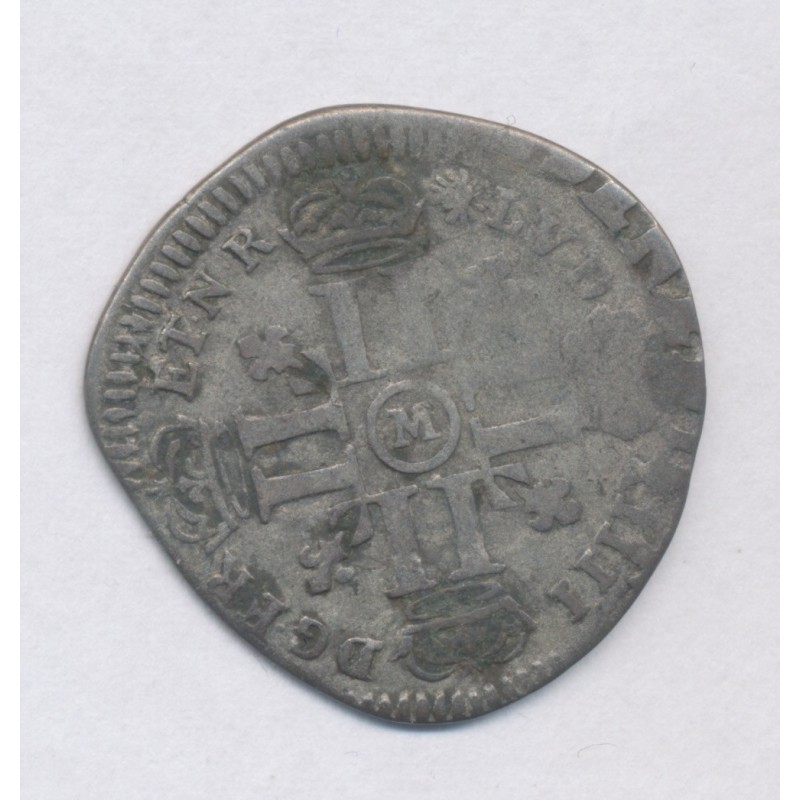 Louis XIV - 15 Deniers 1692 M Toulouse - billon - TB