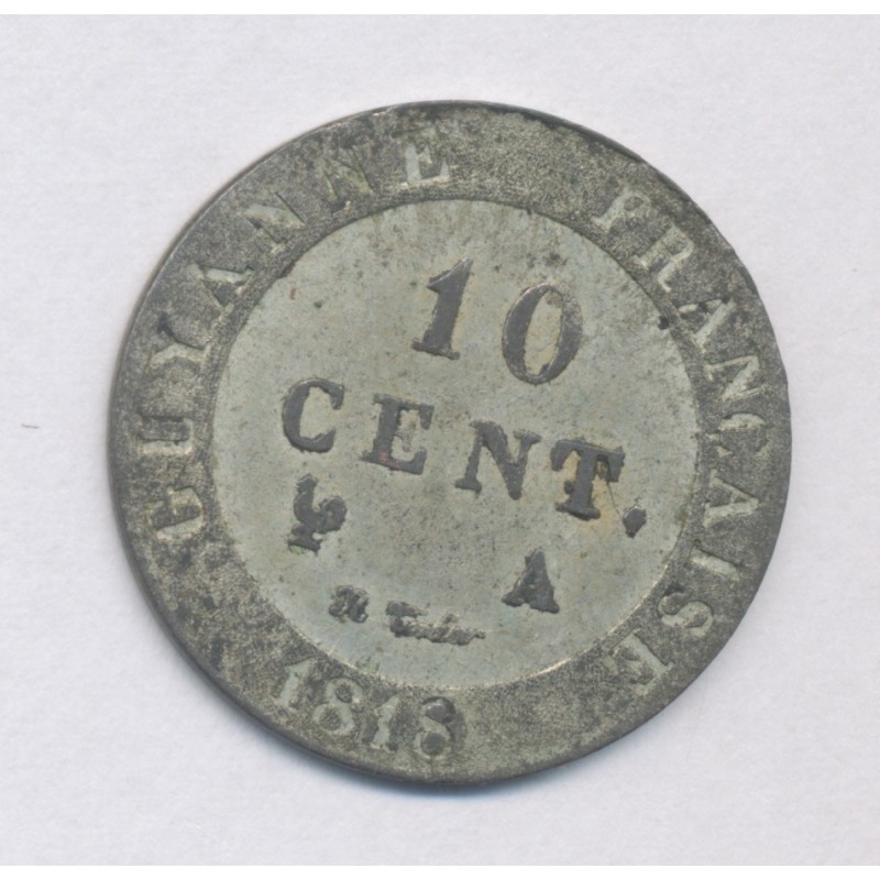 Guyane - 10 centimes 1818 A Paris - TB+