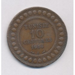 Tunisie - 10 Centimes 1914 - bronze - TTB