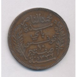 Tunisie - 10 Centimes 1914 - bronze - TTB 2