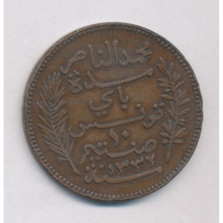 Tunisie - 10 Centimes 1914 - bronze - TTB