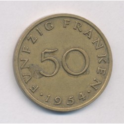 Saare - 50 Franken 1954 - bronze-alu - TTB+