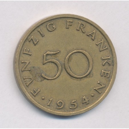 Saare - 50 Franken 1954 - bronze-alu - TTB+