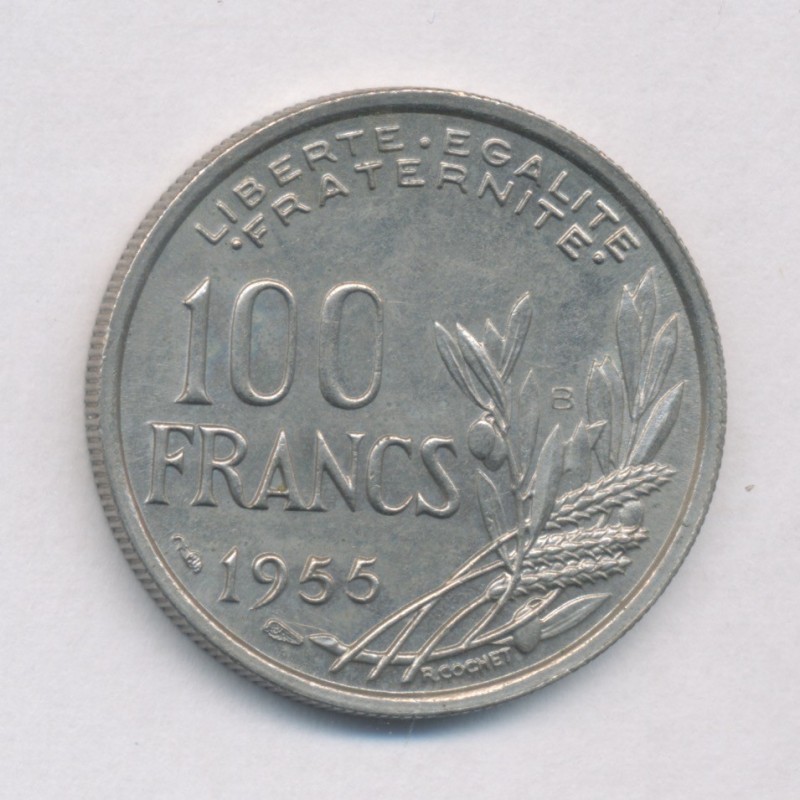 100 Francs cochet - 1955 B - cupro-nickel - SPL+