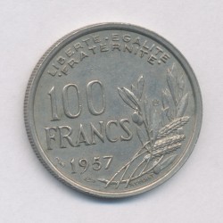 100 Francs cochet - 1957 B - cupro-nickel - TTB+