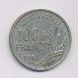 100 Francs cochet - 1958 - cupro-nickel - TTB+