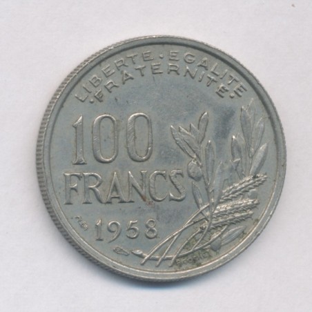 100 Francs cochet - 1958 - cupro-nickel - TTB+