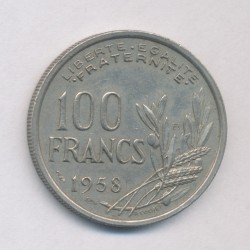 100 Francs cochet - 1958 B - cupro-nickel - TTB