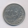 100 Francs cochet - 1958 B - cupro-nickel - TTB+