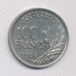 100 Francs cochet - 1958 B - cupro-nickel - SUP+