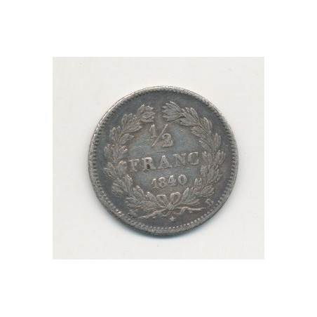 1/2 Franc Louis Philippe I - 1840 B Rouen