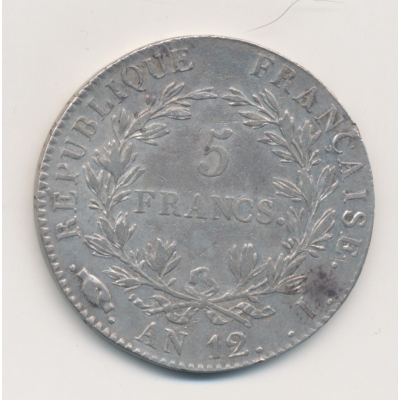 5 Francs Napoléon empereur - AN 12 I limoges