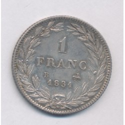 Louis Philippe I - 1 Franc 1831 B Rouen - argent - SPL 2