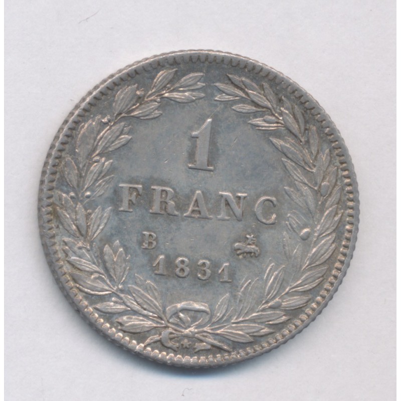 Louis Philippe I - 1 Franc 1831 B Rouen - argent - SPL
