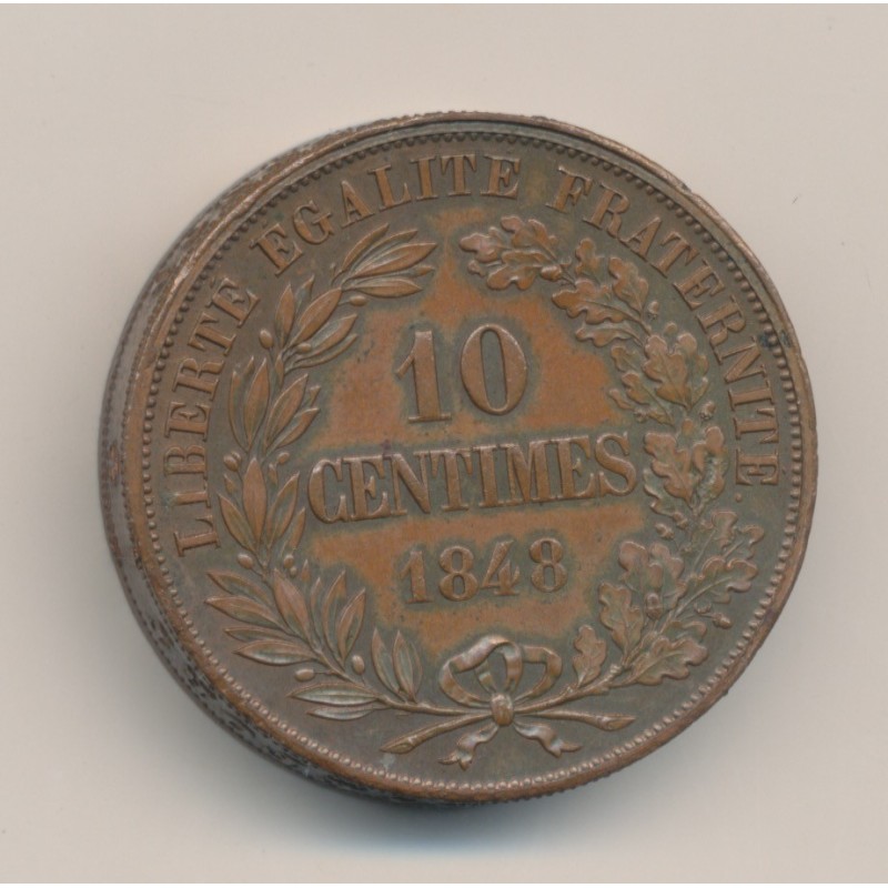 Piéfort - concours 10 centimes 1848 - Domard - cuivre