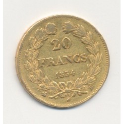 Louis philippe I - 20 Francs Or - 1834 B Rouen - Tête laurée 2