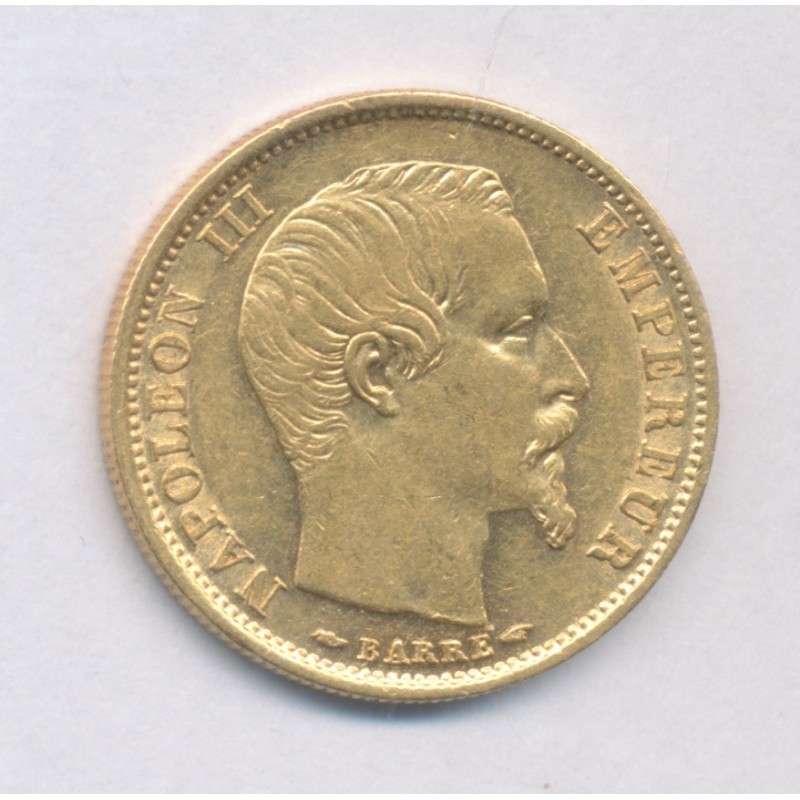 10 Francs Or - 1854 A Paris - Petit module - tranche cannelée- Napoléon III Tête nue - SUP