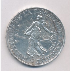 Module de 20 Francs - 1929 - 10e anniversaire de la paix - argent - TTB 2