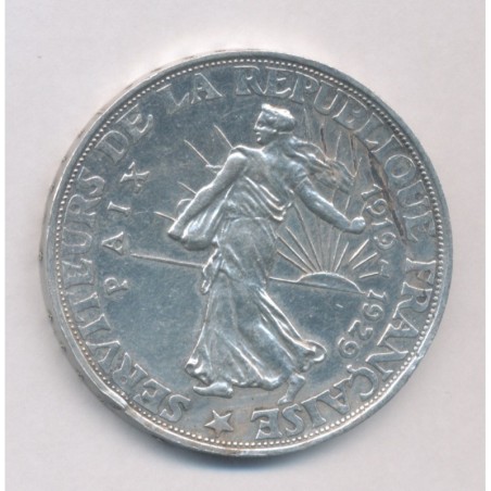 Module de 20 Francs - 1929 - 10e anniversaire de la paix - argent - TTB