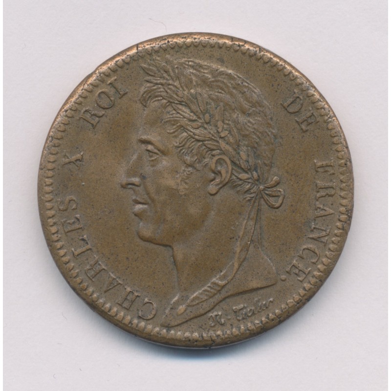 Colonies générales - 10 centimes 1828 A Paris - Charles X - TTB+