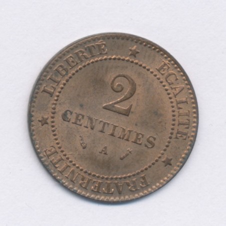 2 centimes Cérès - 1886 A Paris - SUP+