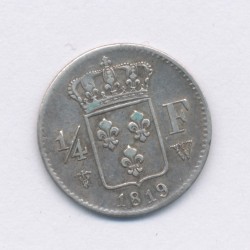 1/4 Franc - 1819 W Lille - Louis XVIII - TTB+ 2