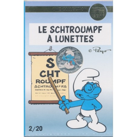 10 Euro 2020 - Le Schtroumpf à lunettes - N°2 - argent