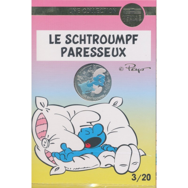 10 Euro 2020 - Le Schtroumpf paresseux - N°3 - argent