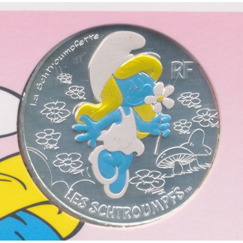 10 Euro 2020 - La Schtroumpfette - N°5 - argent