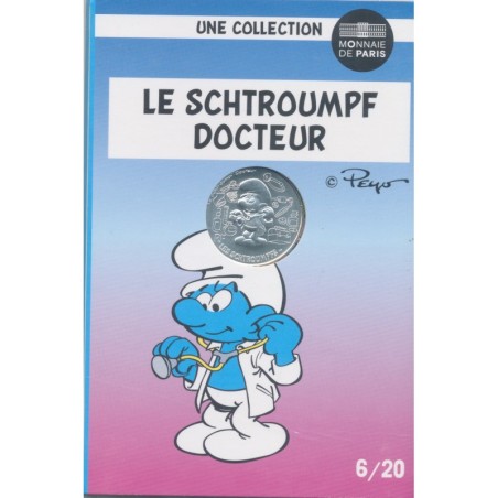 10 Euro 2020 - Le Schtroumpf docteur - N°6 - argent
