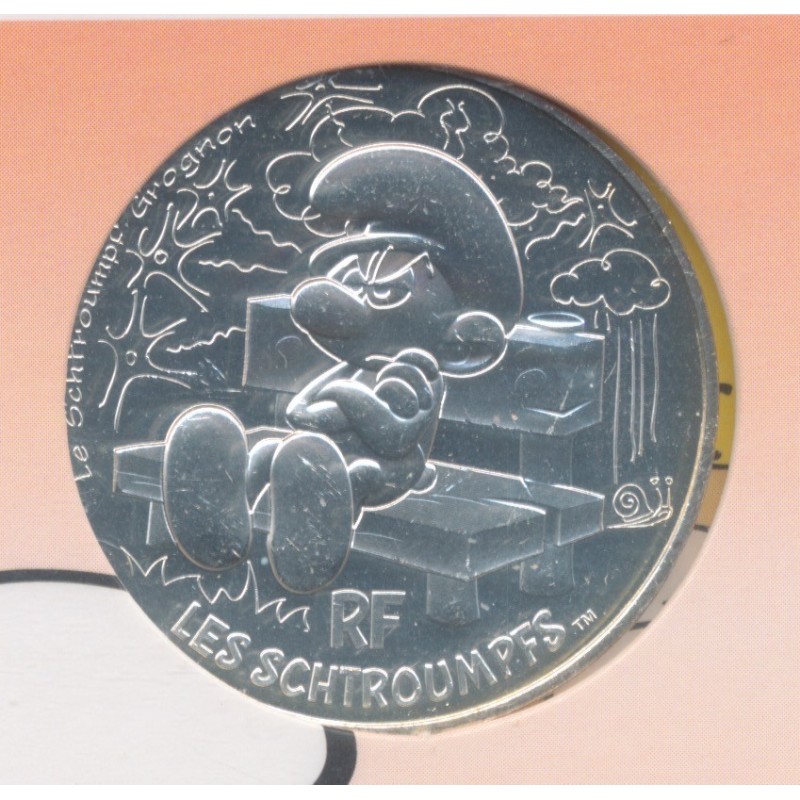 10 Euro 2020 - Le Schtroumpf grognon - N°8 - argent