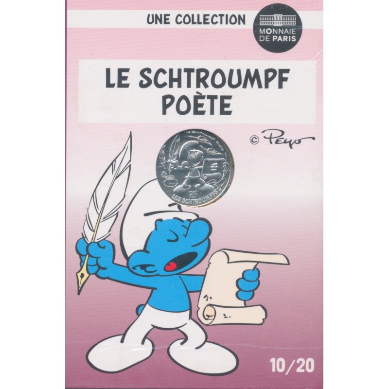 10 Euro 2020 - Le Schtroumpf poète - N°10 - argent