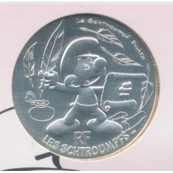 10 Euro 2020 - Le Schtroumpf poète - N°10 - argent 2