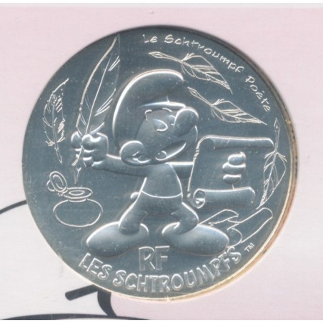 10 Euro 2020 - Le Schtroumpf poète - N°10 - argent