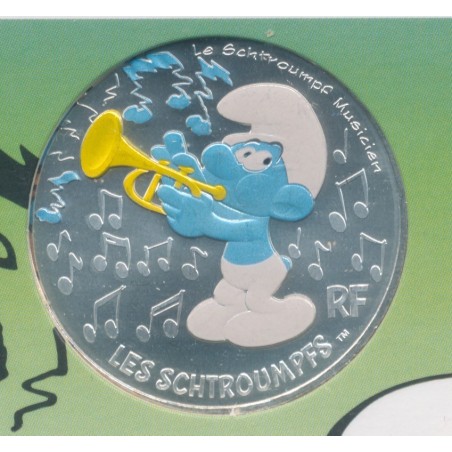 10 Euro 2020 - Le Schtroumpf musicien - N°14 - argent