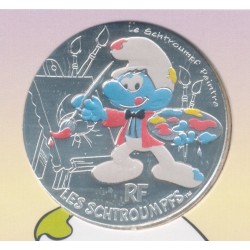 10 Euro 2020 - Le Schtroumpf peintre - N°15 - argent 2
