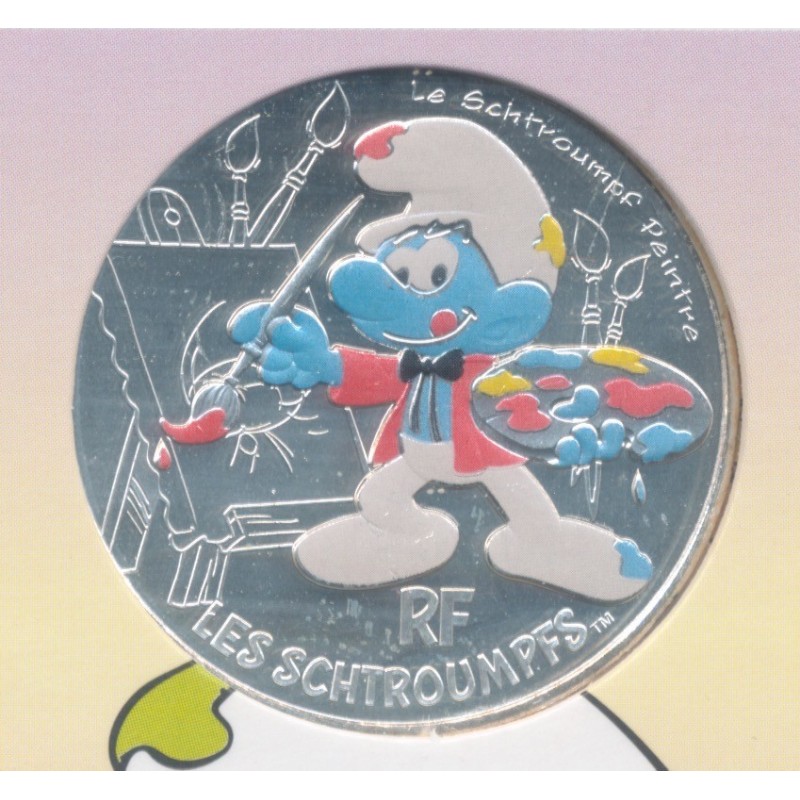 10 Euro 2020 - Le Schtroumpf peintre - N°15 - argent