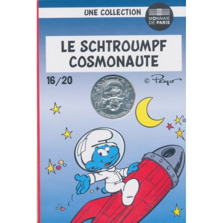 10 Euro 2020 - Le Schtroumpf cosmonaute - N°16 - argent